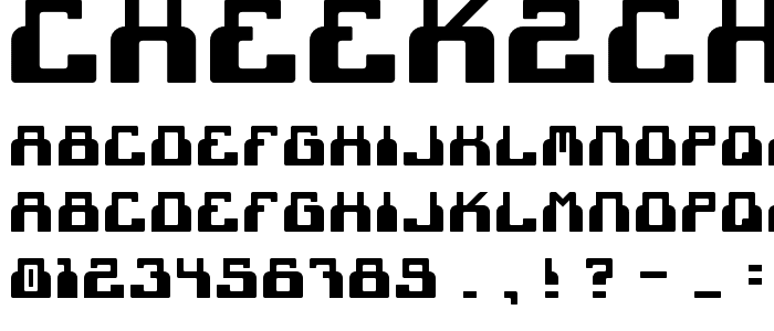 cheek2cheek (black!) by shk.dezign font